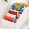 SoBuy KMB49-W Dulap de depozitare pentru cărți și jucării pentru copii, Mini bibliotecă în formă de căsuță
