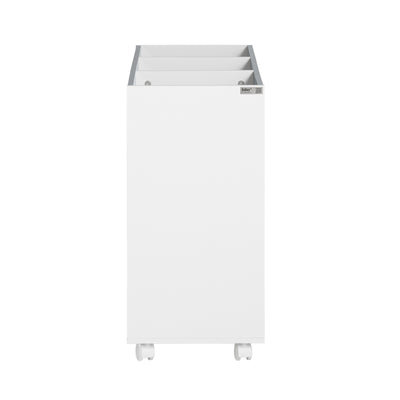 SoBuy KMB61-HG Étagère pour Enfants avec 3 Compartiments et 3 Boîtes en Tissu Amovible, Étagère pour Chambre d'enfant avec roulettes