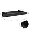 SoBuy NKD01-SCH Tavă de pat detașabilă cu crestături pentru cabluri - Suport din bambus pentru cărți, smartphone-uri și ochelari - Potrivit pentru cadre de pat de 1-3cm 36x25x9cm