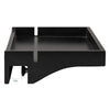 SoBuy NKD01-SCH Tavă de pat detașabilă cu crestături pentru cabluri - Suport din bambus pentru cărți, smartphone-uri și ochelari - Potrivit pentru cadre de pat de 1-3cm 36x25x9cm