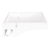 SoBuy NKD01-W Etajeră de pat detașabilă cu crestături pentru cabluri - Tavă din bambus pentru cărți, smartphone-uri și ochelari - Potrivită pentru cadre de pat de 1-3cm 36x25x9cm Alb