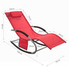SoBuy Fotoliu de balansare pentru scaun de punte cu tetiera și OGS28-R roșu Tascine
