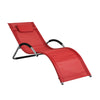 SoBuy Pat de grădină pentru scaune pentru scaune în pulbere de fier și țesătură Teslin, roșu, OGS38-R