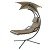 SoBuy OGS39-BR Bain de Soleil Hamac Transat Suspendu Lit Suspend Balancelle de Jardin