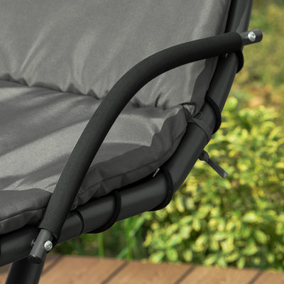 SoBuy OGS39-SG Bain de Soleil Hamac Transat Suspendu Lit Suspend Balancelle de Jardin