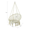 SoBuy OGS42-MI Hamac Suspendu macramé, Fauteuil balançoire Intérieur extérieur