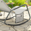 SoBuy OGS47-HG Fotoliu balansoar pentru adulți, Șezlong, Balansoar ergonomic de relaxare cu buzunar lateral