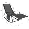 SoBuy OGS47-MS Fotoliu balansoar pentru adulți, Șezlong, Balansoar ergonomic pentru relaxare cu buzunar lateral