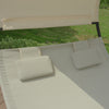SoBuy OGS50-MI Double Chaise Longue, Transat à Bascule 2 Places,avec Toit Pare-soleil, Dossier et Coussin