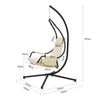SoBuy OGS54-MI Fauteuil Suspendu de Jardin et Patio Balancelle Hamac avec Support sur Pied Coussin