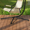 SoBuy OGS54-MI Fauteuil Suspendu de Jardin et Patio Balancelle Hamac avec Support sur Pied Coussin