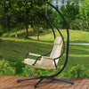 SoBuy OGS54-MI Fauteuil Suspendu de Jardin et Patio Balancelle Hamac avec Support sur Pied Coussin