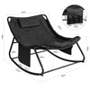 SoBuy OGS56-SCH Fauteuil à Bascule Confortable avec Coussin Rembourré avec Appui-tête et 2 Poches