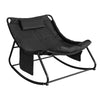 SoBuy OGS56-SCH Fauteuil à Bascule Confortable avec Coussin Rembourré avec Appui-tête et 2 Poches