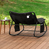 SoBuy OGS56-SCH Fauteuil à Bascule Confortable avec Coussin Rembourré avec Appui-tête et 2 Poches