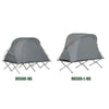 SoBuy OGS60-HG Pat pliant de camping din aluminiu ușor, 3 în 1 cu acoperiș anti-UV + saltea gonflabilă integrată + geantă de transport, 1 persoană