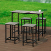 SoBuy OGT11-HG Set de masă de bar pentru sufragerie cu 4 scaune de bar