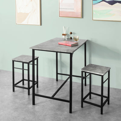 SoBuy OGT11-HG Set de masă de bar pentru sufragerie cu 4 scaune de bar