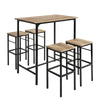 SoBuy OGT11-XL Set de 1 Table + 4 Tabourets Ensemble Table de Bar bistrot + 4 tabourets avec Repose-Pieds Table Mange-Debout Table Haute Cuisine