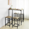 SoBuy OGT11-XL Set de 1 Table + 4 Tabourets Ensemble Table de Bar bistrot + 4 tabourets avec Repose-Pieds Table Mange-Debout Table Haute Cuisine
