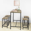 SoBuy OGT11-XL Set de 1 Table + 4 Tabourets Ensemble Table de Bar bistrot + 4 tabourets avec Repose-Pieds Table Mange-Debout Table Haute Cuisine