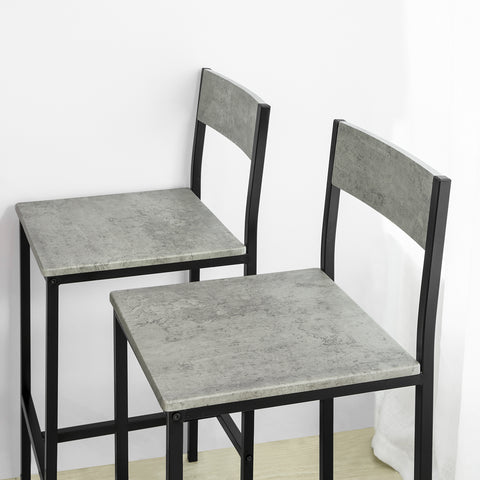 SoBuy Set de 5 bucăți de masă cu 4 scaune înalte, set de mobilier cu balcon, OGT14-HG