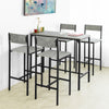 SoBuy Set de 5 bucăți de masă cu 4 scaune înalte, set de mobilier cu balcon, OGT14-HG