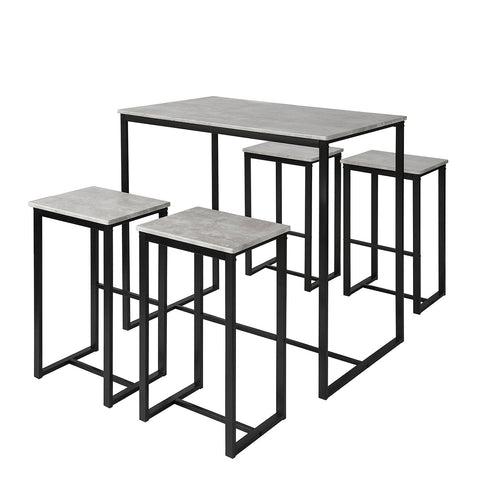 SoBuy Masă și scaune de masă înaltă masă de bucătărie OgnT15-HG