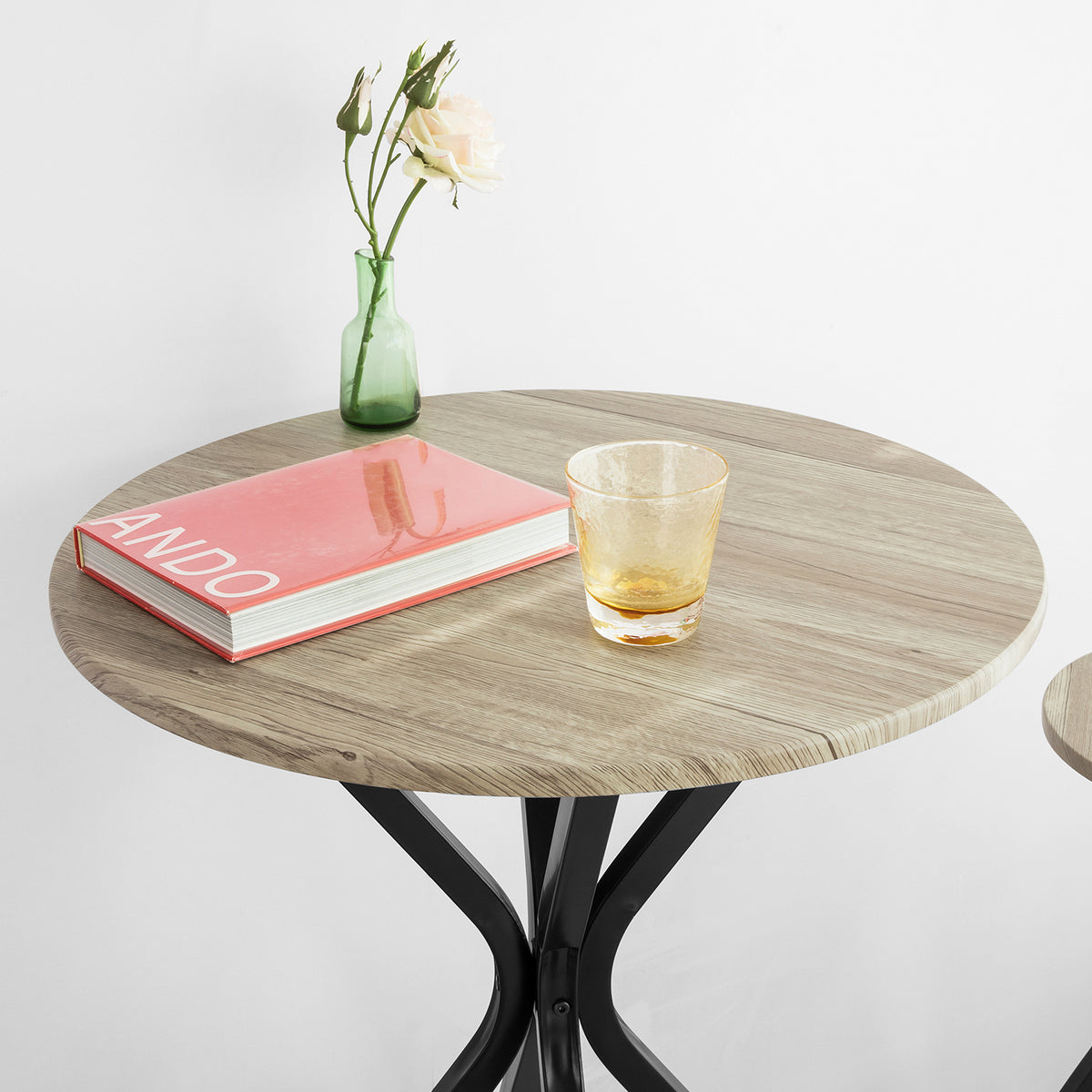 SoBuy OGT21-SCH Set 1 Masă + 2 Scaune Set Masă de Bar Bistro + 2 scaune cu Suport pentru Picioare