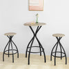 SoBuy OGT21-SCH Set de 1 Table + 2 Tabourets Ensemble Table de Bar bistrot + 2 tabourets avec Repose-Pieds