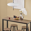 SoBuy OGT22-SCH Set de Table + 4 Tabourets de Bar Avec Repose-Pieds - Ensemble Table Haute de Cuisine Mange-Debout (Noir)