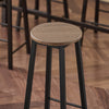 SoBuy OGT22-SCH Set de Table + 4 Tabourets de Bar Avec Repose-Pieds - Ensemble Table Haute de Cuisine Mange-Debout (Noir)