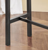 SoBuy OGT22-SCH Set de Table + 4 Tabourets de Bar Avec Repose-Pieds - Ensemble Table Haute de Cuisine Mange-Debout (Noir)
