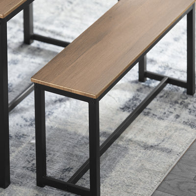 SoBuy OGT25-N Set masă și bănci, set de 3 piese, cu 2 bănci pentru bucătărie, sufragerie, living