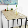 SoBuy OGT26-N Table Haute de Bar, Table à Manger, Table de Bistrot de Style Industriel, Cadre en métal