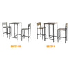 SoBuy OGT27-HG Set Masă Înaltă de Bucătărie cu 2 Scaune, Masă Bar Înaltă, Masă Tip Bar cu Scaun, Masă Bar Bucătărie, Masă Înaltă Exterior, MDF & Metal, Gri