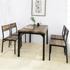 SoBuy Set de 5 bucăți de masă cu 4 scaune de luat masa bucătărie și restaurant OGT28-N-FST72-NX4