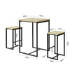 SoBuy OGT31-N Lot Table et Tabourets de Bar, Jeu de Bar Petit-déjeuner Table Haute avec 2 Chaises