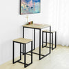 SoBuy OGT31-N Lot Table et Tabourets de Bar, Jeu de Bar Petit-déjeuner Table Haute avec 2 Chaises