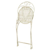 SoBuy OGT33-W Set de grădină bistro 3 piese pentru 2 persoane, 2 scaune de grădină + 1 masă bistro pliante