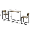 SoBuy OGT36-N Table de Salle à Manger avec 2 Chaises Lot Table et 2 Chaise de Style Industriel