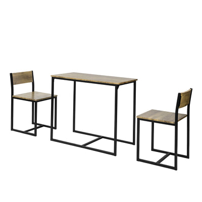 SoBuy OGT36-N Table de Salle à Manger avec 2 Chaises Lot Table et 2 Chaise de Style Industriel