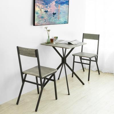SoBuy OGT37-N Ensemble Table et 2 Chaise Lot Table de Salle à Manger avec 2 Chaises de Style Industriel pour Cuisine