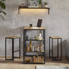 SoBuy OGT43-F Set Masă și 2 Scaune de Bar, Set Masă de Bar + Scaune de Bar, Masă de Bistrou, Masă Înaltă