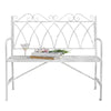 SoBuy OGT45-W Banc de Grădină Exterior 2 Persoane din Metal Banc Exterior pentru Balcon, Gazon, Terasă