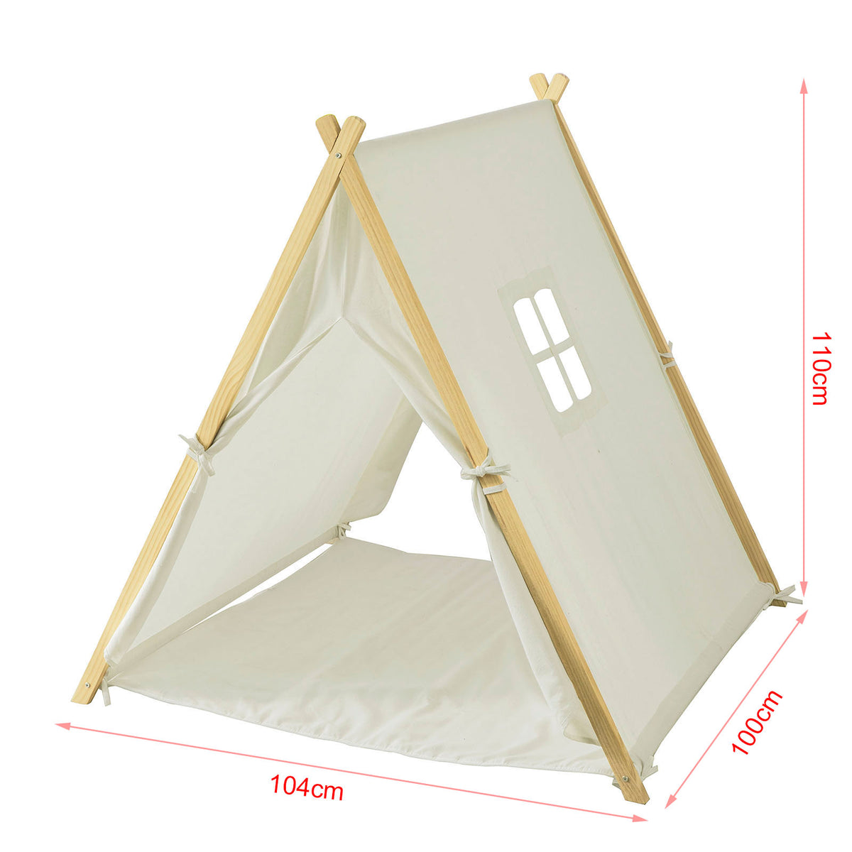 SoBuy OSS02-W Tipi Tente Enfant avec Tapis de Sol Teepee Tente de Jeu pour Enfants