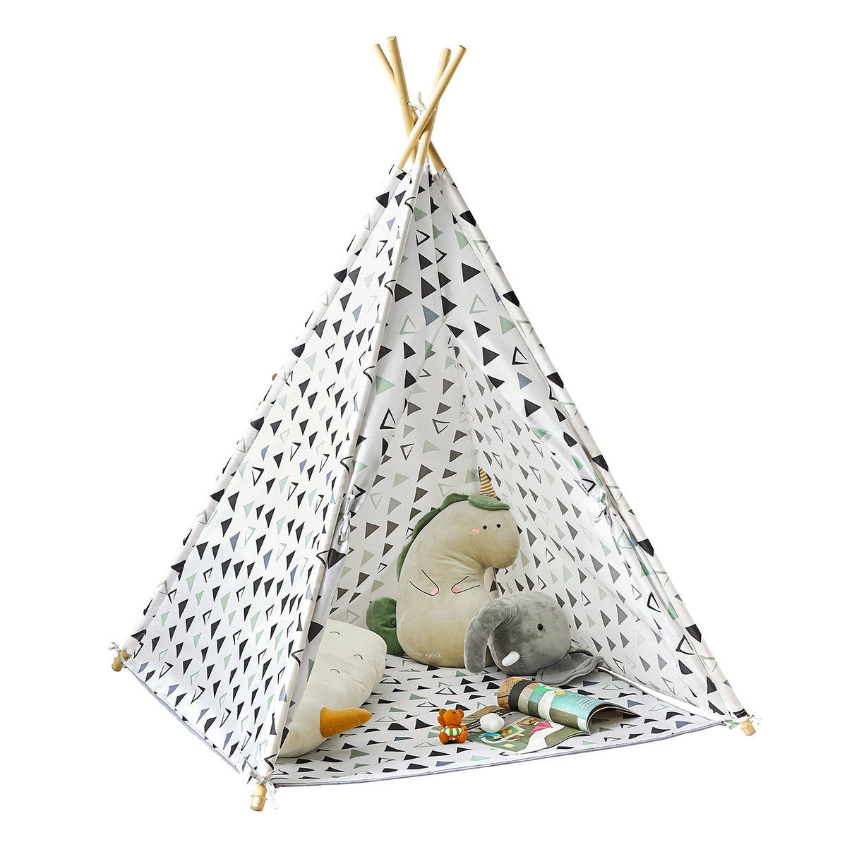 SoBuy OSS03-A02 Tipi Enfant Tente pour Enfant avec Tapis De Sol Indian Teepee Tente de Jeu pour Enfants