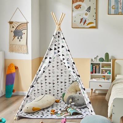 SoBuy OSS03-A02 Cort pentru copii Tipi cu saltea Cort de joacă pentru copii Indian Teepee