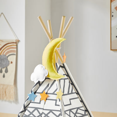 SoBuy OSS03-A03 Tipi Enfant Tente pour Enfant avec Tapis De Sol Indian Teepee Tente de Jeu pour Enfants