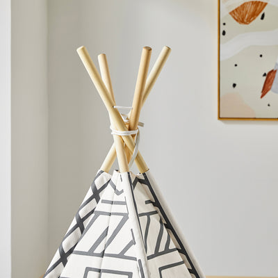 SoBuy OSS03-A03 Tipi Enfant Tente pour Enfant avec Tapis De Sol Indian Teepee Tente de Jeu pour Enfants
